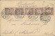 NETHERLANDS - GROOTE MARKT - DEN HAAG - MAILED 1900s - STRIP OF 5 STAMPS (18162) - Den Haag ('s-Gravenhage)