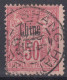 TIMBRE CHINE TYPE SAGE 50c ROSE TYPE II SURCHARGE N° 12 OBLITERATION SHANG-HAI - Oblitérés