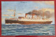 CARTE POSTALE CIRCULÉE À GENOVA, ITALIA, SANS TIMBRE 1934 - P.fo "CONTE BIANCAMANO", Mediterraneo, Sud America Express - Hausboote