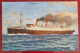 CARTE POSTALE CIRCULÉE À GENOVA, ITALIA, SANS TIMBRE 1934 - P.fo "CONTE BIANCAMANO", Mediterraneo, Sud America Express - Péniches