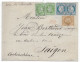 Lettre De LYON 01 SEPT.71 P / SAIGON COCHINCHINE GC S/ Timbres N°28,37x2,42x2 Affranchissement Et Destination RARE - 1870 Ausgabe Bordeaux