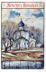 EASTER CHURCH Vintage Postcard CPA #PKE247.GB - Easter