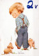 HAPPY BIRTHDAY 2 Year Old BOY CHILDREN Vintage Postal CPSM #PBT992.GB - Anniversaire