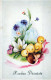 PASCUA POLLO HUEVO Vintage Tarjeta Postal CPA #PKE119.ES - Easter