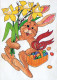 PASCUA CONEJO HUEVO Vintage Tarjeta Postal CPSM #PBO486.ES - Easter