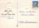 PAPÁ NOEL Feliz Año Navidad Vintage Tarjeta Postal CPSM #PBL372.ES - Santa Claus