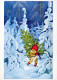 PAPÁ NOEL Feliz Año Navidad Vintage Tarjeta Postal CPSM #PAU611.ES - Santa Claus