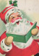 PAPÁ NOEL NAVIDAD Fiesta Vintage Tarjeta Postal CPSM #PAJ810.ES - Santa Claus