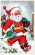 PÈRE NOËL Bonne Année Noël Vintage Carte Postale CPSMPF #PKG351.FR - Santa Claus