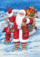 PÈRE NOËL Bonne Année Noël Vintage Carte Postale CPSM #PBL312.FR - Santa Claus