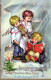 ANGELO Buon Anno Natale Vintage Cartolina CPSMPF #PAG827.IT - Anges