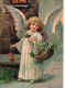 ANGELO Buon Anno Natale Vintage Cartolina CPSM #PAH138.IT - Angeli