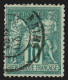 N°76, Sage 10c Vert, Type II (N Sous U), Oblitéré Càd REIMS - TB D'ASPECT - 1876-1898 Sage (Type II)