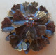 Broc-177 Broche Imposante Façon émaux émaillée Marron à Décor De Plusieurs Brillants Couleur Brique - Brooches