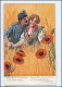 Y10674/ Soldat Und Junge Frau Im Kornfeld Mohnblumen Ak Ca.1914 - Guerre 1914-18