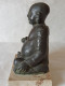 Delcampe - Scultura Buddha Seduto In Bronzo Con Base In Marmo - Bronces