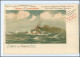 S3538/ Dampfer Cobra Auf Hoher See  Nordsee-Linie Litho AK Ca.1900 - Steamers