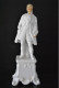 GRANDE STATUETTE PORCELAINE BLANCHE VISAGE PEINT GENTILHOMME XIXè VIEUX BRUXELLES VIEIL ANDENNE PARIS PORTE PLUME ENCENS - Andere & Zonder Classificatie