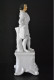 GRANDE STATUETTE PORCELAINE BLANCHE VISAGE PEINT GENTILHOMME XIXè VIEUX BRUXELLES VIEIL ANDENNE PARIS PORTE PLUME ENCENS - Andere & Zonder Classificatie