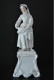 GRANDE STATUETTE PORCELAINE BLANCHE VISAGE PEINT DE PAYSANNE LAVANDIERE BERGERE XIXè VIEUX BRUXELLES VIEIL ANDENNE PARIS - Autres & Non Classés