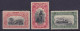 Belgian Congo 1910 Mi. 22-24, 3 Fr. Dorf, 5 Fr. Bangala-Häuptling, 10 Fr. Raddampfer 'Deliverance', MH* (2 Scans) - Ungebraucht