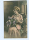 Y8545/ Fröhliche Pfingsten Frau Mit Blumen 1911 Foto AK - Pentecôte