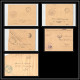 0727 Lot 5 Lettres Region Chaouia Bureaux De Comptabilité Casablanca Lettre Cover Occupation Du Maroc War 2 Signées - Collezioni