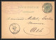 75540 N°17 Lion Couché 5c Vert Bruxelles Ath 1885 Entête Norwich Union Gillet Entier Postal Stationery Carte Belgique - Tarjetas 1871-1909