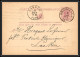 75505 N°10A Lion Couché 5c Violet Bruxelles Laeken 1878 Entier Postal Stationery Carte Entête L'abeille Belgique - Cartoline 1871-1909