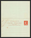 75072 10c Rouge Camée SEC E5 Avec Réponse Date 405 Semeuse 1921 Entier Postal Stationery Carte Postale Postcard France - Cartes Postales Types Et TSC (avant 1995)