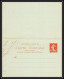 75072 10c Rouge Camée SEC E5 Avec Réponse Date 405 Semeuse 1921 Entier Postal Stationery Carte Postale Postcard France - Standaardpostkaarten En TSC (Voor 1995)