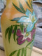 Grand Vase Verre Emaillé Legras Décor Fleurs Signé Leg - Glas & Kristal