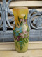 Delcampe - Grand Vase Verre Emaillé Legras Décor Fleurs Signé Leg - Glas & Kristal