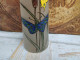 Delcampe - Vase Verre Art Nouveau Décor Papillons Signé Leg Legras - Glas & Kristall