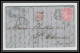 35325 N°16 Victoria 4p Rose London St Etienne France 1860 Cachet 82 Lettre Cover Grande Bretagne England - Cartas & Documentos