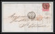35307 N°16 Victoria 4p Rose London St Etienne France 1859 Cachet 22 Lettre Cover Grande Bretagne England - Lettres & Documents