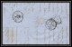 35289 N°16 Victoria 4p Rose London St Etienne France 1860 Cachet 18 Lettre Cover Grande Bretagne England - Lettres & Documents