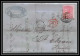 35280 N°16 Victoria 4p Rose London St Etienne France 1860 Cachet 12 Lettre Cover Grande Bretagne England - Brieven En Documenten