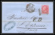 35232 N°19 40c Rose Milano Staz St Etienne France Lettre Cover Italie Italia Italy Lettre Cover Vittorio Emanuele 2 - Marcofilía