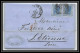 35097 N°23 20C Bleu Milano Staz St Etienne France Lettre Cover Italie Italia Italy Lettre Cover Vittorio Emanuele 2 - Marcophilie