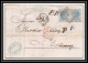 35091 N°23 20C Bleu Milano Staz St Etienne France Lettre Cover Italie Italia Italy Lettre Cover Vittorio Emanuele 2 - Marcophilie