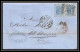 35082 N°23 20C Bleu Milano Staz St Etienne France Lettre Cover Italie Italia Italy Lettre Cover Vittorio Emanuele 2 - Marcophilie