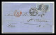 35058 N°23 20C Bleu Milano St Etienne France Lettre Cover Italie Italia Italy Lettre Cover Vittorio Emanuele 2 - Marcophilie