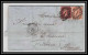 35908 N°26 + 32 Victoria London St Etienne France 1866 Lettre Cover Grande Bretagne England - Storia Postale