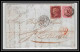 35907 N°16 + 26 Victoria London St Etienne France 1860 Lettre Cover Grande Bretagne England - Covers & Documents
