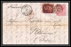 35911 N°16 + 26 Victoria London St Etienne France 1860 Lettre Cover Grande Bretagne England - Briefe U. Dokumente