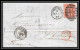 35875 N°32 Victoria 4p Red London St Etienne France 1866 Cachet EC77 Lettre Cover Grande Bretagne England - Briefe U. Dokumente