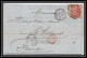 35885 N°32 Victoria 4p Red London St Etienne France 1867 Cachet EC80 Lettre Cover Grande Bretagne England - Lettres & Documents
