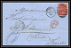 35879 N°32 Victoria 4p Red London St Etienne France 1869 Cachet EC78 Lettre Cover Grande Bretagne England - Brieven En Documenten