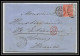 35857 N°32 Victoria 4p Red London St Etienne France 1869 Cachet 105 Lettre Cover Grande Bretagne England - Covers & Documents